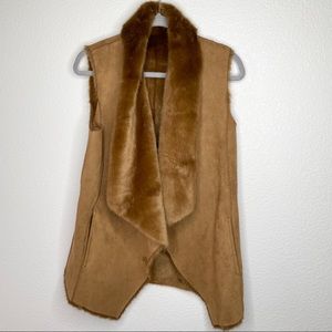 Love Token Faux Fur Lined Vest Women's Medium